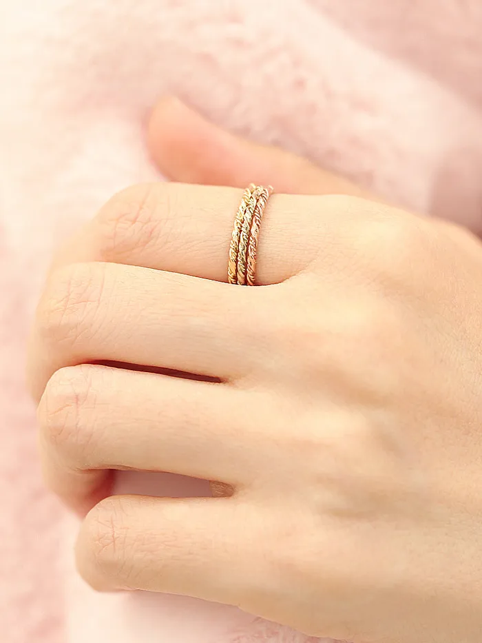 14K gold twist ring MinimalBijoux Rings