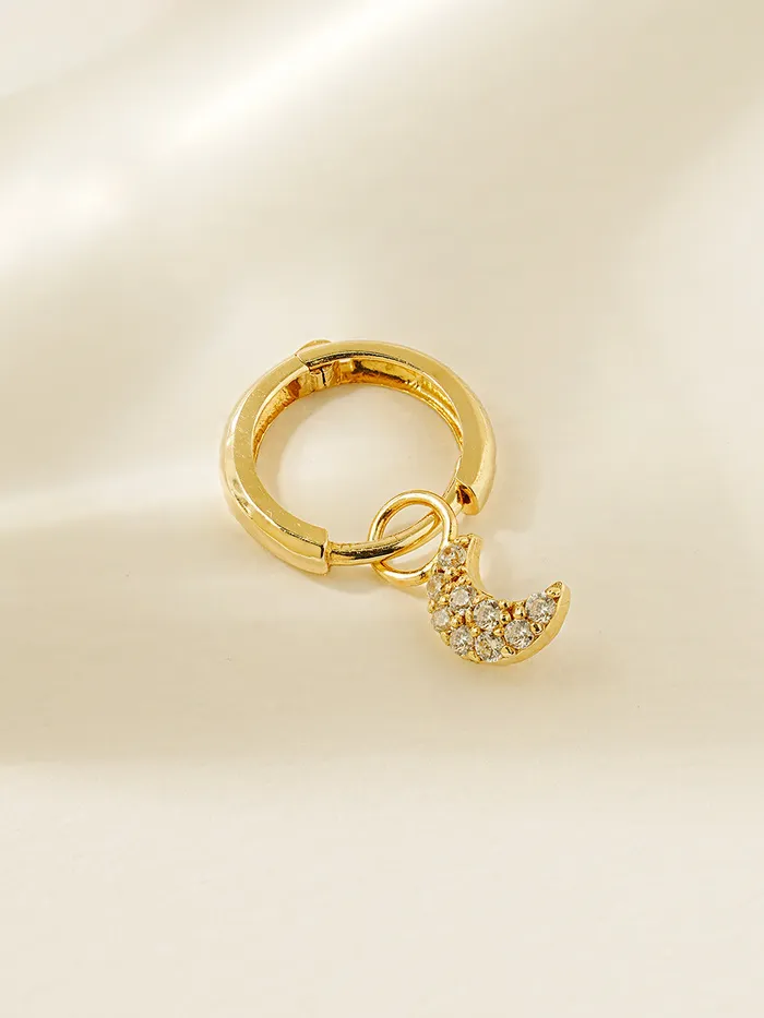 14K Hoop Charms MinimalBijoux Earrings