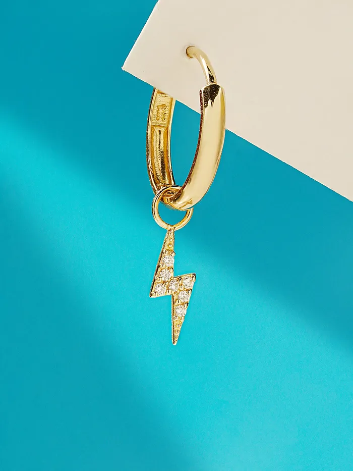 14K Hoop Charms MinimalBijoux Earrings
