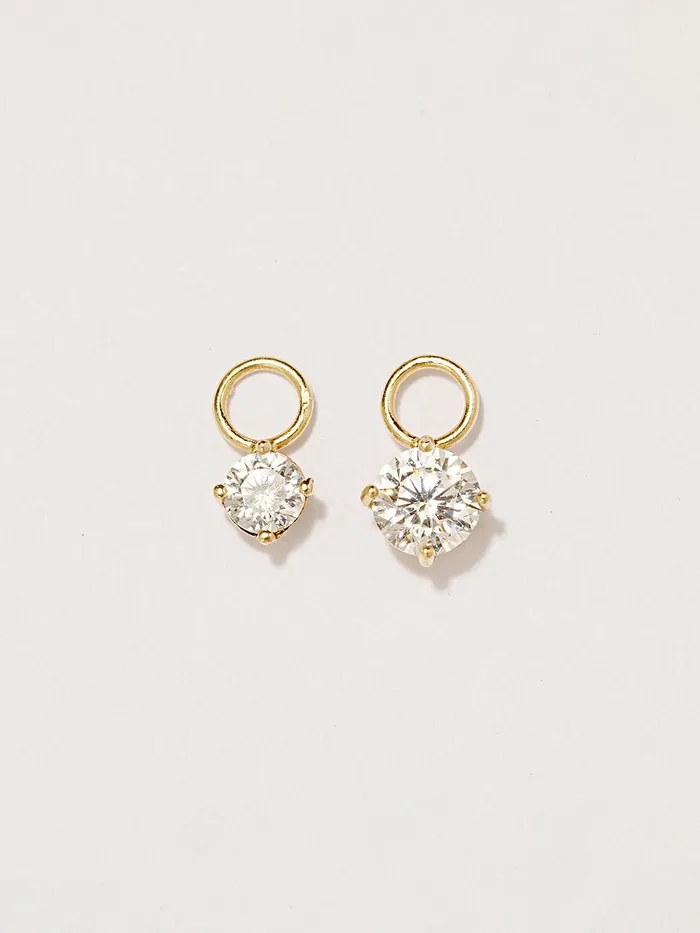 14K Hoop Charms MinimalBijoux Earrings