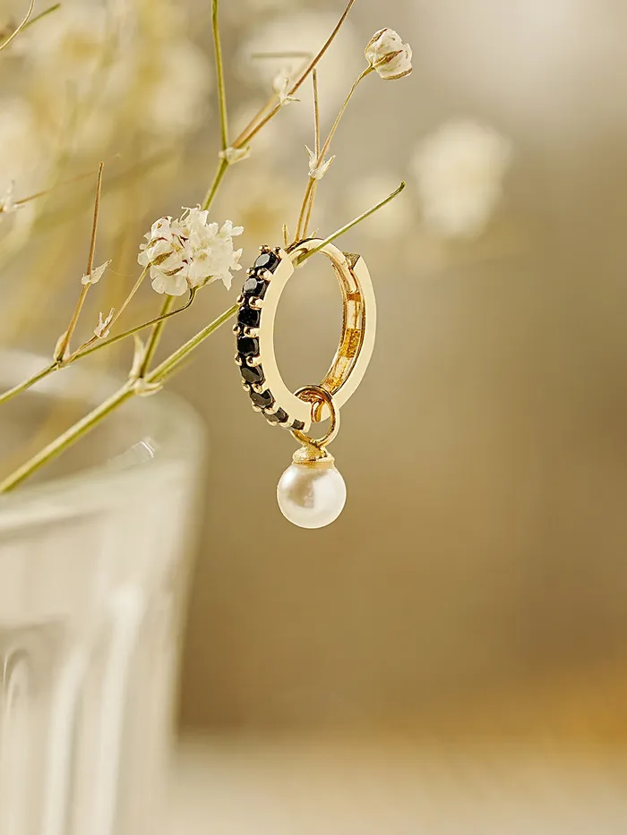 14K Hoop Charms MinimalBijoux Earrings