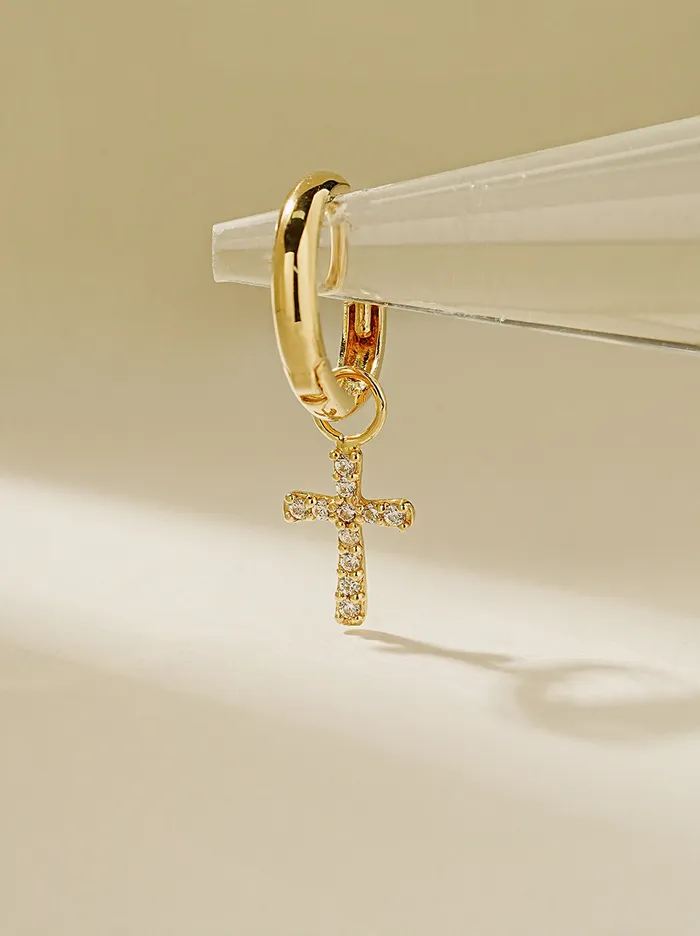 14K Hoop Charms MinimalBijoux Earrings