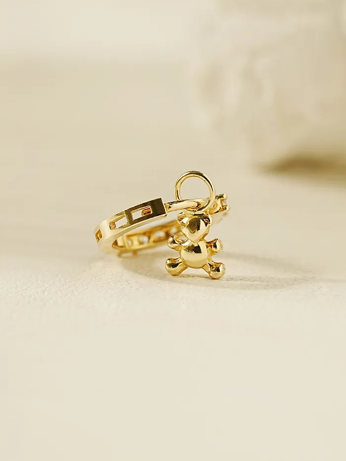 14K Hoop Charms MinimalBijoux Earrings