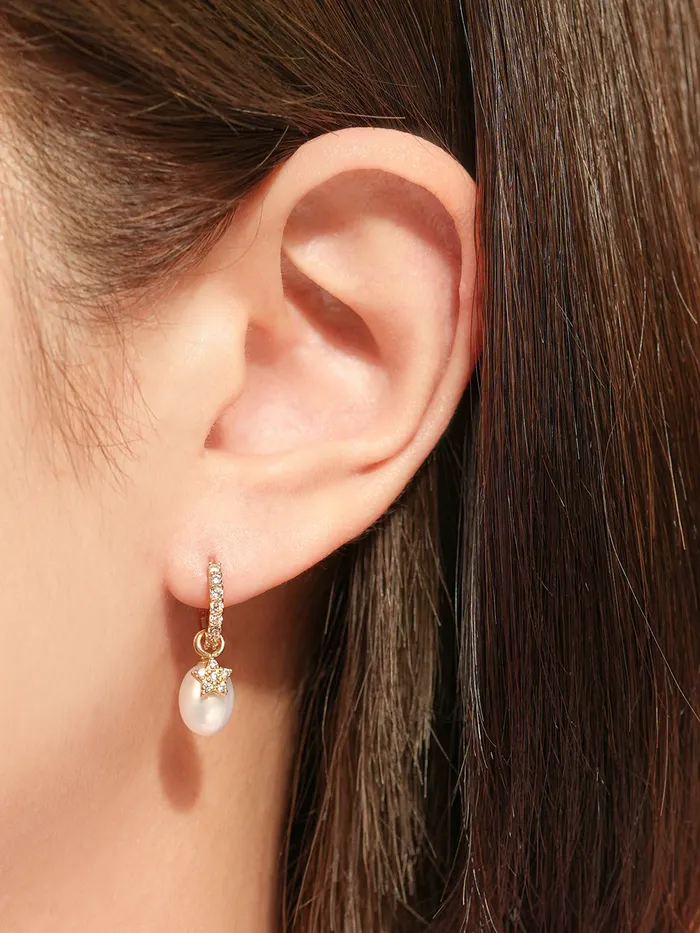 14K Hoop Charms MinimalBijoux Earrings