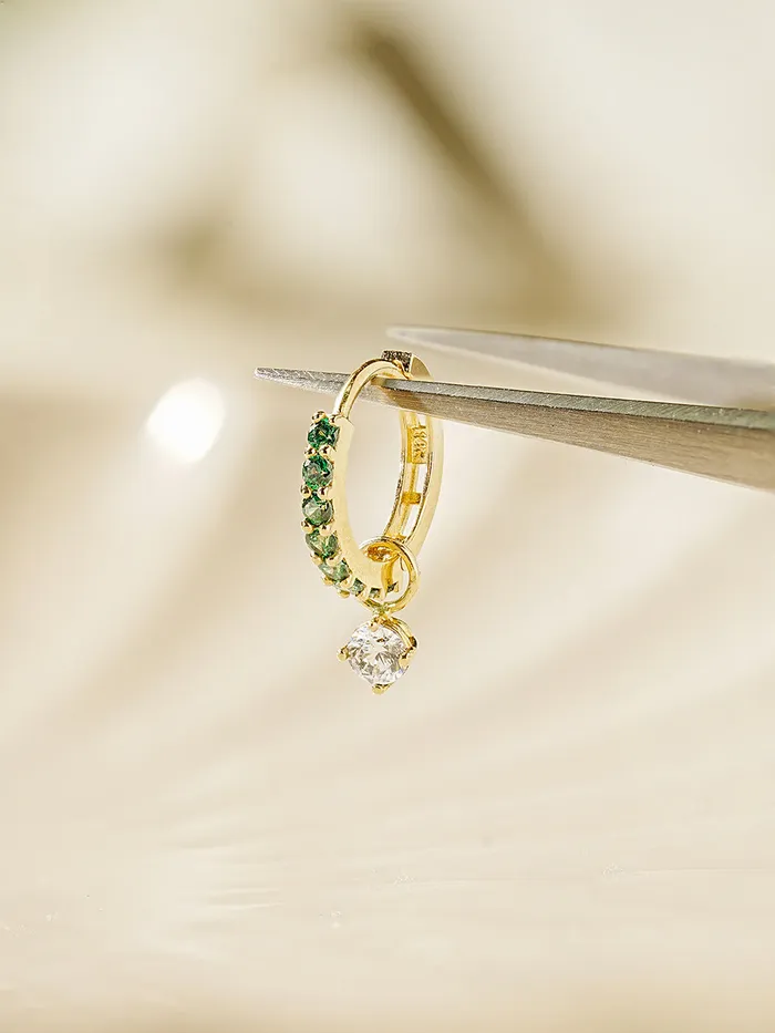 14K Hoop Charms MinimalBijoux Earrings