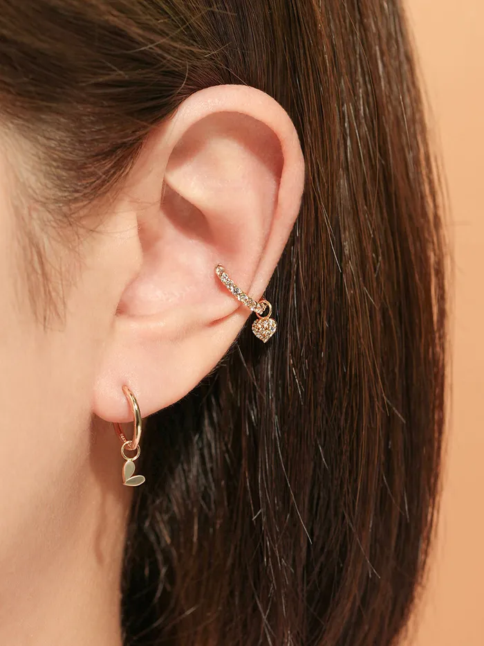 14K Hoop Charms MinimalBijoux Earrings