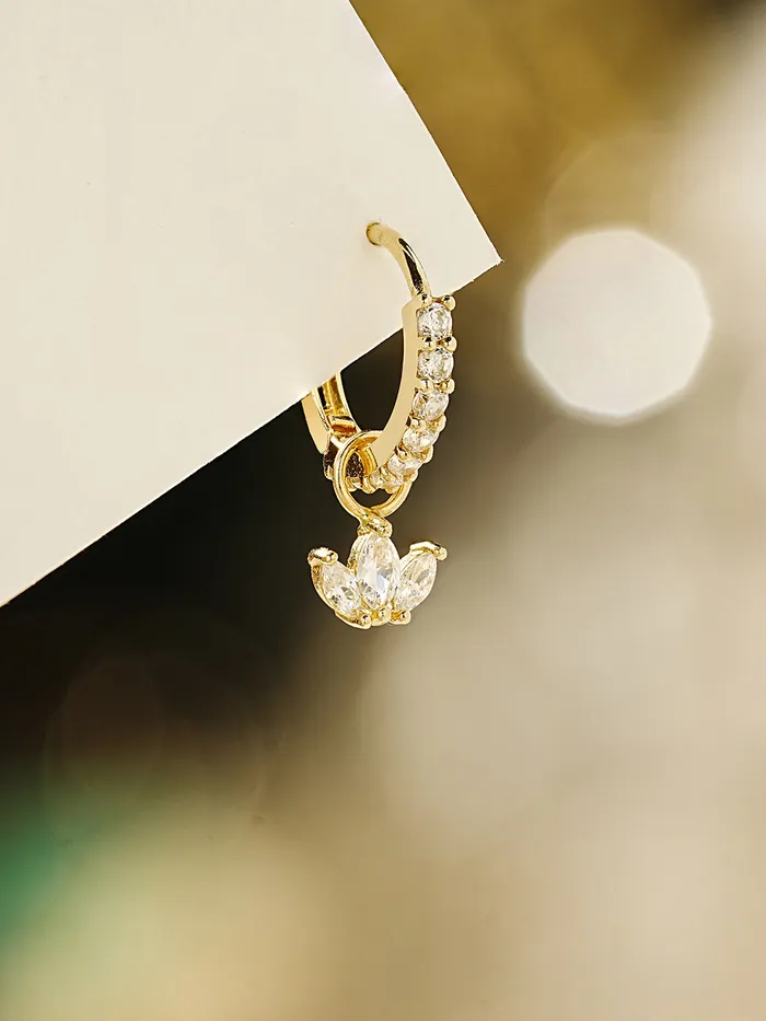 14K Hoop Charms MinimalBijoux Earrings