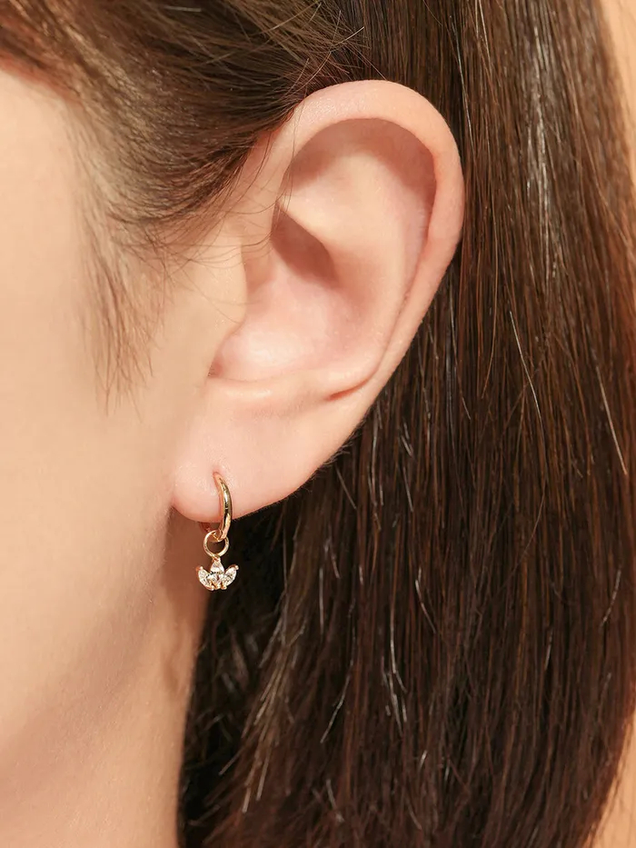 14K Hoop Charms MinimalBijoux Earrings