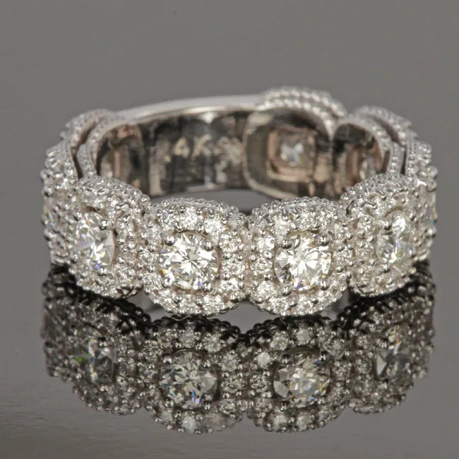 14K White Gold Diamond Anniversary Ring by Christopher Michael Moriartys Gem Art Rings 14K White Gold Diamond Anniversary Ring by Christopher Michael Moriartys Gem Art Rings