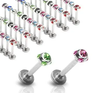 16g Tiffany CZ Stainless Labret Tulsa Body Jewelry Bracelets
