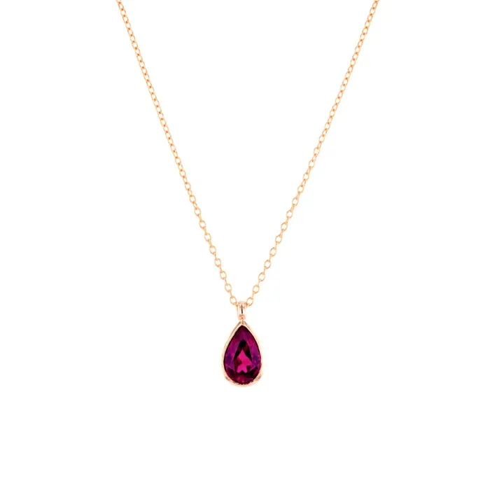 1ct Lab Ruby Pear Bezel Necklace Princess Bride Diamonds Necklaces 1ct Lab Ruby Pear Bezel Necklace Princess Bride Diamonds Necklaces