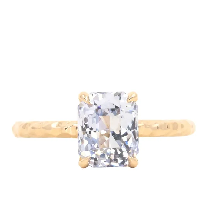 305ct Radiant Cut Sapphire Evergreen Solitaire in 14k Yellow Gold Tucson Show Earrings 305ct Radiant Cut Sapphire Evergreen Solitaire in 14k Yellow Gold Tucson Show Earrings