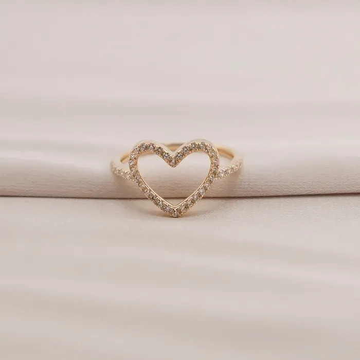 AB and J 14k Gold Womens Heart Ring Rings AB and J 14k Gold Womens Heart Ring Rings