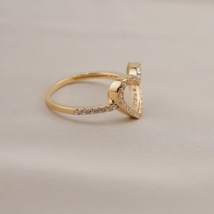AB and J 14k Gold Womens Heart Ring Rings AB and J 14k Gold Womens Heart Ring Rings
