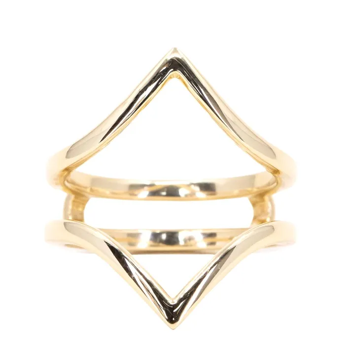 Anueva Jewelry Rings Hills and Valleys Pointed Ring Jacket in Solid Recycled 14k Gold Anueva Jewelry Rings Hills and Valleys Pointed Ring Jacket in Solid Recycled 14k Gold