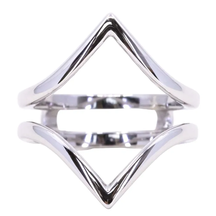 Anueva Jewelry Rings Hills and Valleys Pointed Ring Jacket in Solid Recycled 14k Gold