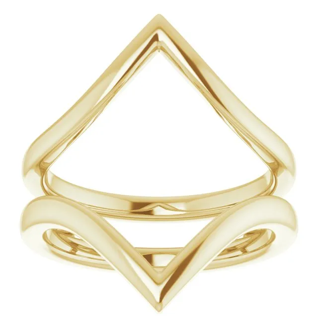 Anueva Jewelry Rings Hills and Valleys Pointed Ring Jacket in Solid Recycled 14k Gold