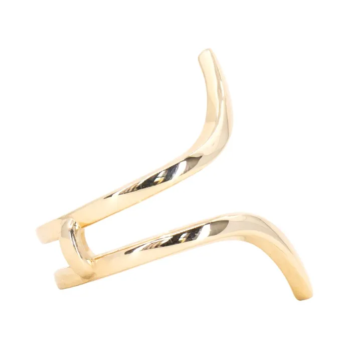 Anueva Jewelry Rings Hills and Valleys Pointed Ring Jacket in Solid Recycled 14k Gold