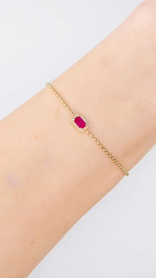 Beaded Halo Ruby Bracelet Princess Bride Diamonds Bracelets