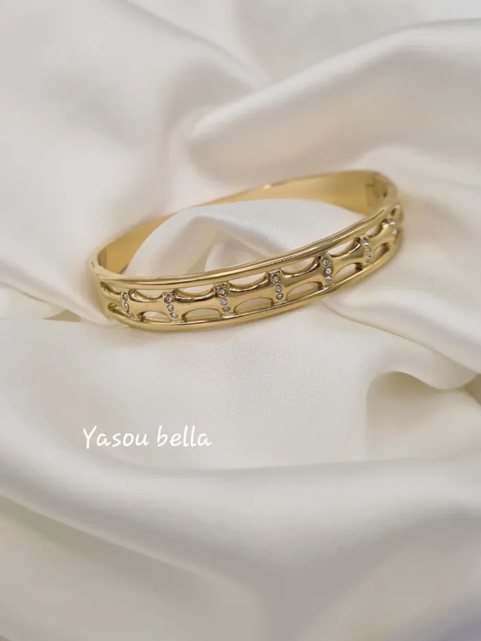 Bracelet Bambou Triple Strass Yasou Jewelry Bracelets
