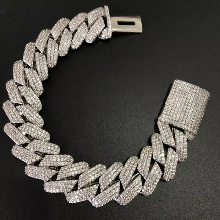Bracelets APOLLO31 Prong Set Cuban Bracelet NEW
