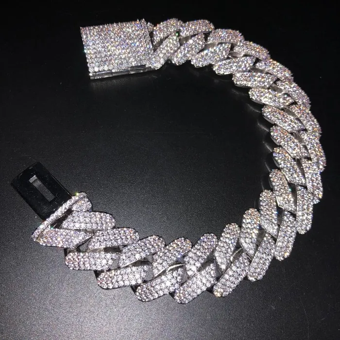 Bracelets APOLLO31 Prong Set Cuban Bracelet NEW