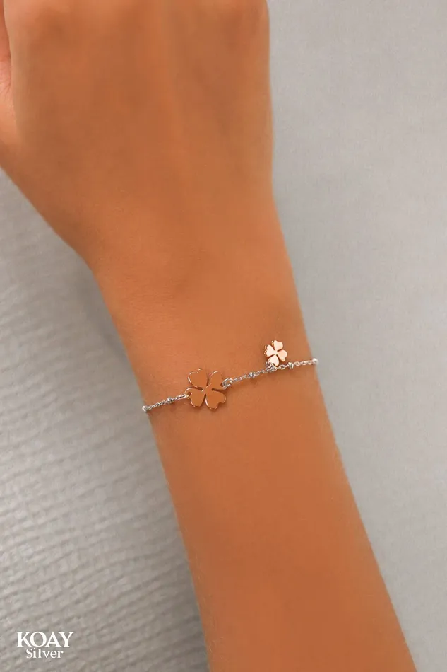 Bracelets KOAY Silver Store Rose Flower Bracelet Bracelets KOAY Silver Store Rose Flower Bracelet