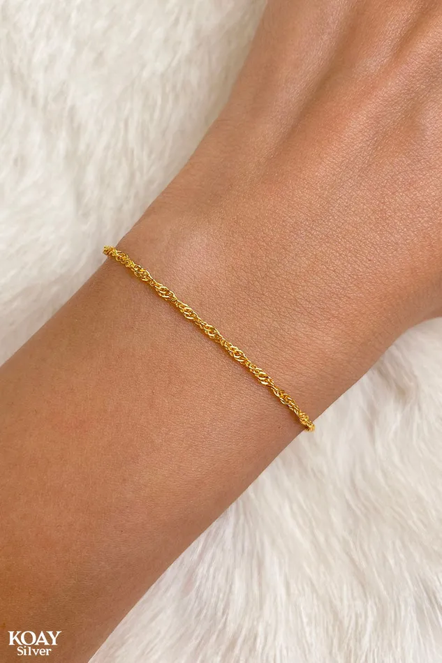 Bracelets KOAY Silver Store Twist Chain Bracelet BGP