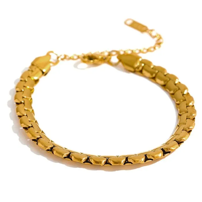Bracelets Mabel Love Co GOLD BOX CHAIN BRACELET
