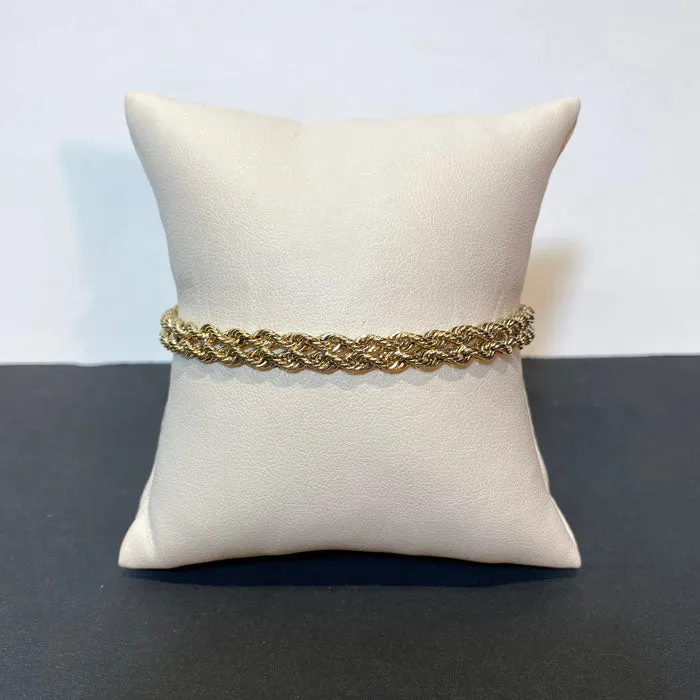 Bracelets Moriartys Gem Art 14K Yellow Gold Two Strand Rope Bracelet