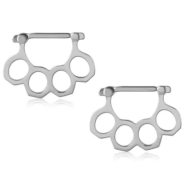 Bracelets Tulsa Body Jewelry Knuckle Duster Stainless Nipple Clickers