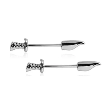 Bracelets Tulsa Body Jewelry Sword Stainless Nipple Barbells