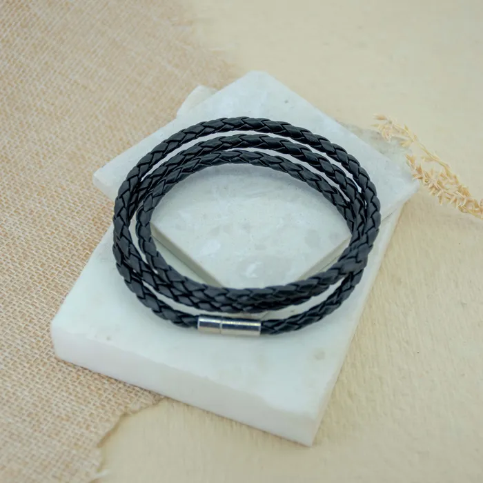 Bracelets Upakarna Black String Men Bracelet