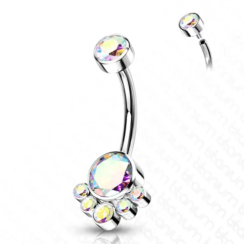 Charm Necklaces Tulsa Body Jewelry Cluster CZ Titanium Belly Barbell Charm Necklaces Tulsa Body Jewelry Cluster CZ Titanium Belly Barbell