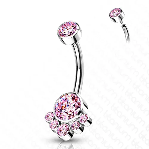 Charm Necklaces Tulsa Body Jewelry Cluster CZ Titanium Belly Barbell Charm Necklaces Tulsa Body Jewelry Cluster CZ Titanium Belly Barbell