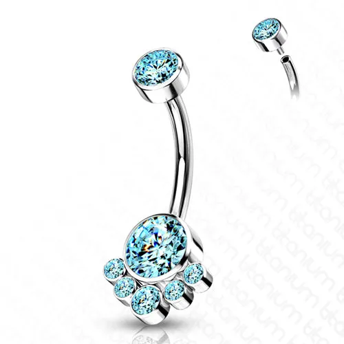 Charm Necklaces Tulsa Body Jewelry Cluster CZ Titanium Belly Barbell Charm Necklaces Tulsa Body Jewelry Cluster CZ Titanium Belly Barbell