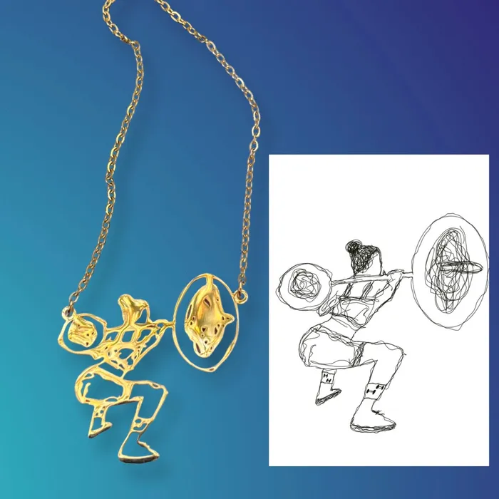 Customized Necklace or Keychain Barbell Beauties Necklaces