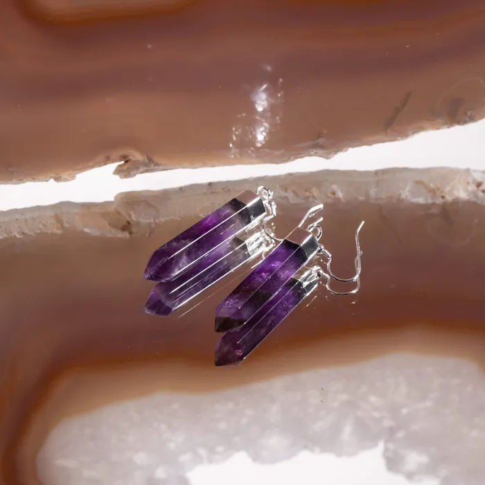 Earrings Amethyst Point Earrings Beau Life