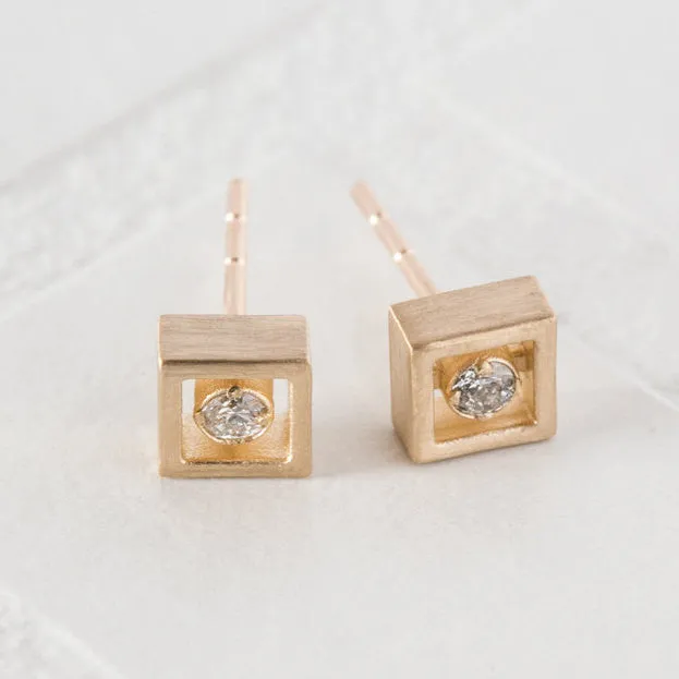 Earrings Anueva Jewelry Floating Square Diamond Earrings