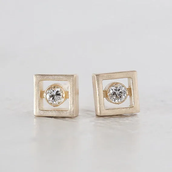 Earrings Anueva Jewelry Floating Square Diamond Earrings