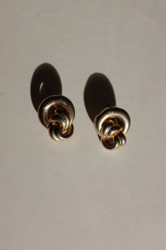 Earrings collectionno2 VINTAGE BOLD GOLD KNOTTED EARRINGS Earrings collectionno2 VINTAGE BOLD GOLD KNOTTED EARRINGS