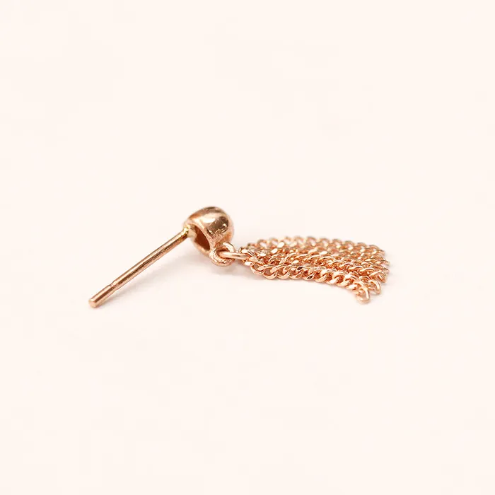 Earrings MinimalBijoux 14K Gold Ball Tassel Stud Earring