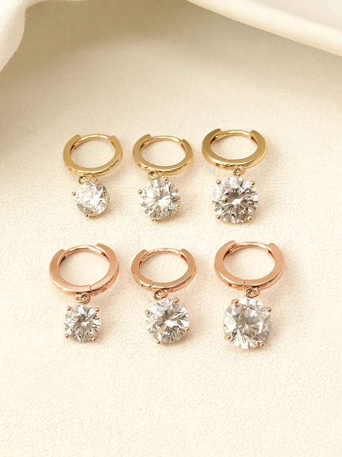 Earrings MinimalBijoux 14K Gold Bling CZ Hoop Earring