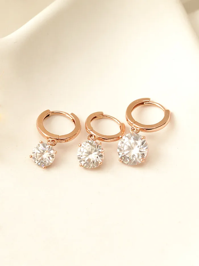 Earrings MinimalBijoux 14K Gold Bling CZ Hoop Earring
