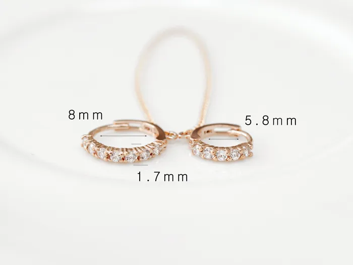 Earrings MinimalBijoux 14K Gold Cubic Hoop Layered Earring