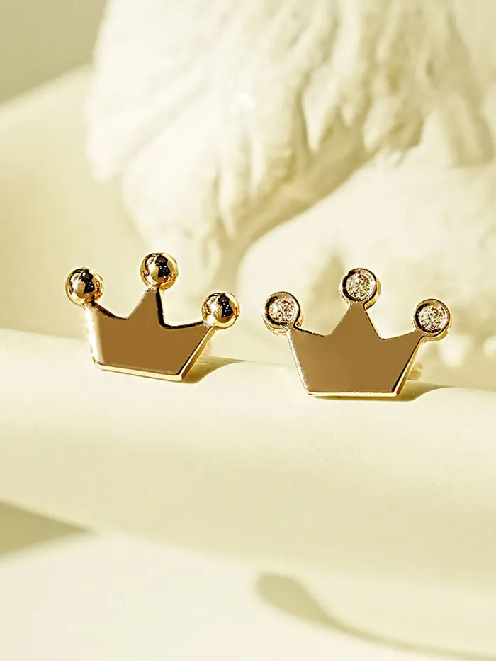Earrings MinimalBijoux 14K Gold Dot Cubic Tiara Cartilage Earring 18G16G