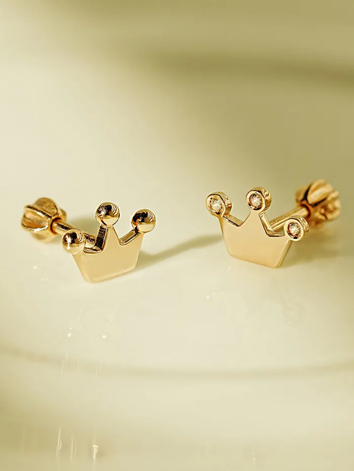 Earrings MinimalBijoux 14K Gold Dot Cubic Tiara Cartilage Earring 18G16G