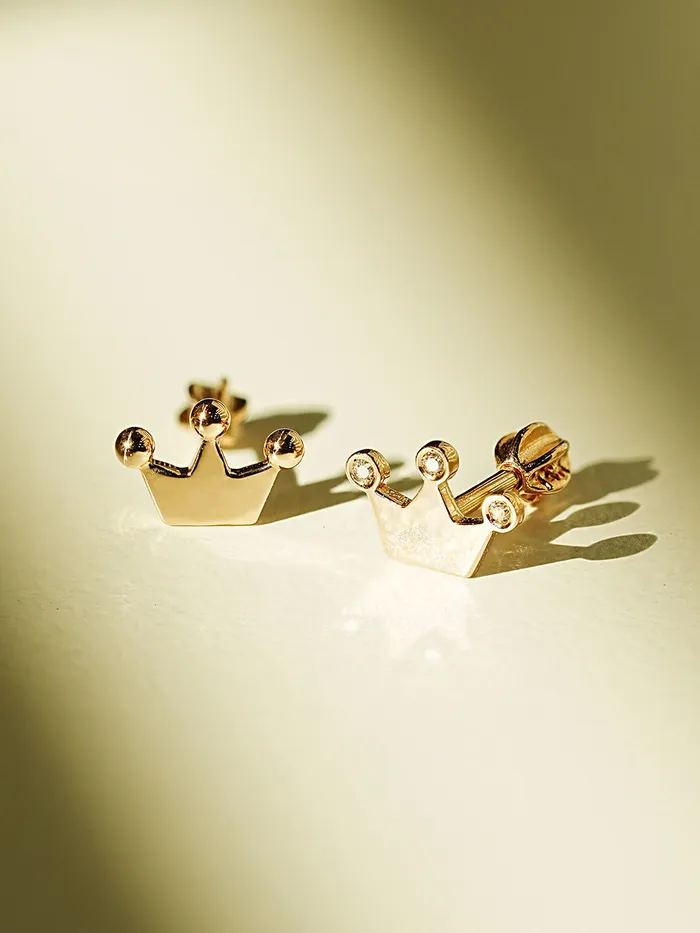 Earrings MinimalBijoux 14K Gold Dot Cubic Tiara Cartilage Earring 18G16G