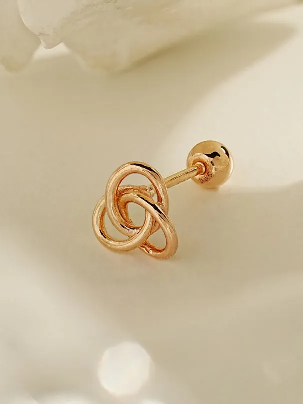 Earrings MinimalBijoux 14K Gold Linked Triangle Cartilage Earring 20G