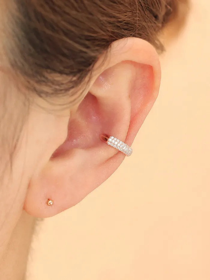 Earrings MinimalBijoux 925 3 Line Cubic Ear Cuff
